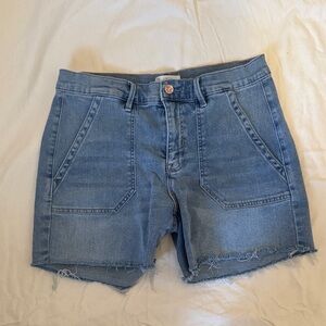 Womens Nicole Miller Soho High Rise Jean Shorts, Sz 6